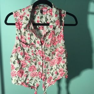 Floral H&M crop top 💙